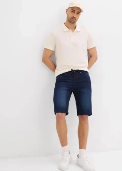 Herren bonprix Große Größen|Shorts|Sweat-Jeans-Bermuda mit Komfortbund, Regular Fit (2er Pack)