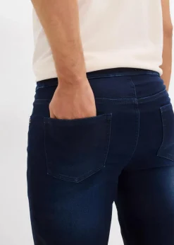 Herren bonprix Große Größen|Shorts|Sweat-Jeans-Bermuda mit Komfortbund, Regular Fit (2er Pack)