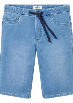 Herren bonprix Große Größen|Shorts|Sweat-Jeans-Bermuda mit Komfortschnitt, Regular Fit