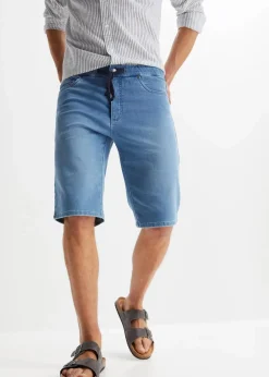 Herren bonprix Große Größen|Shorts|Sweat-Jeans-Bermuda mit Komfortschnitt, Regular Fit