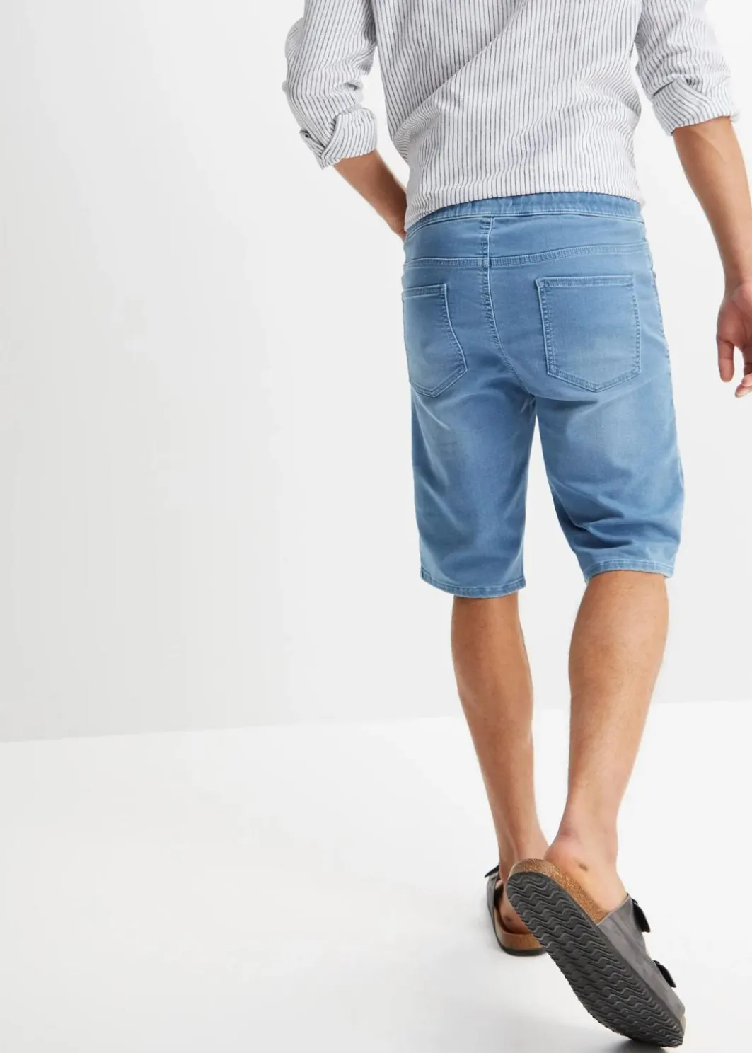 Herren bonprix Große Größen|Shorts|Sweat-Jeans-Bermuda mit Komfortschnitt, Regular Fit
