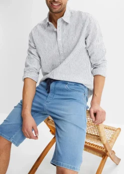 Herren bonprix Große Größen|Shorts|Sweat-Jeans-Bermuda mit Komfortschnitt, Regular Fit