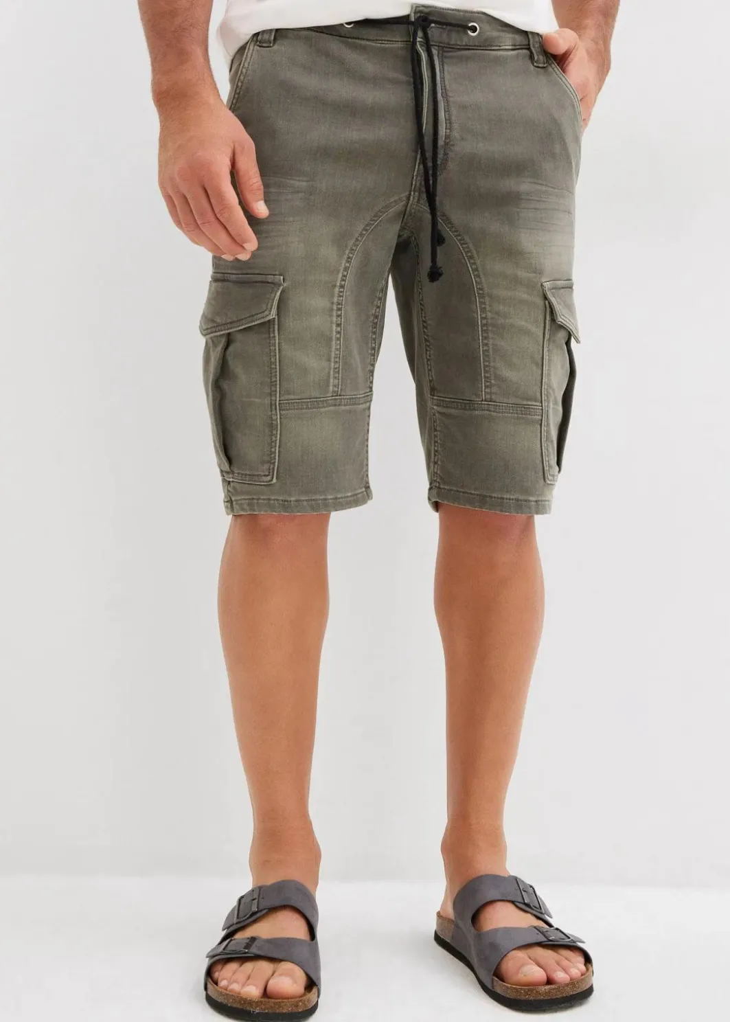Herren bonprix Jeans|Sweat|Sweatjeans-Bermuda, Regular Fit