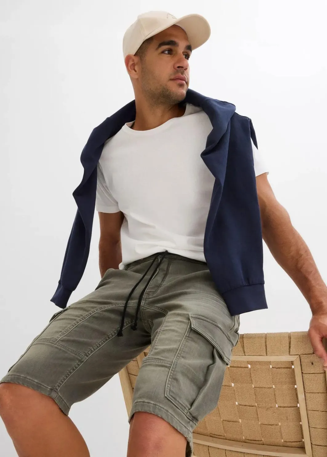 Herren bonprix Jeans|Sweat|Sweatjeans-Bermuda, Regular Fit