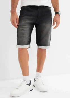 Hot Sweat-Jeans-Bermuda, Relaxed Fit Herren Große Größen|Shorts
