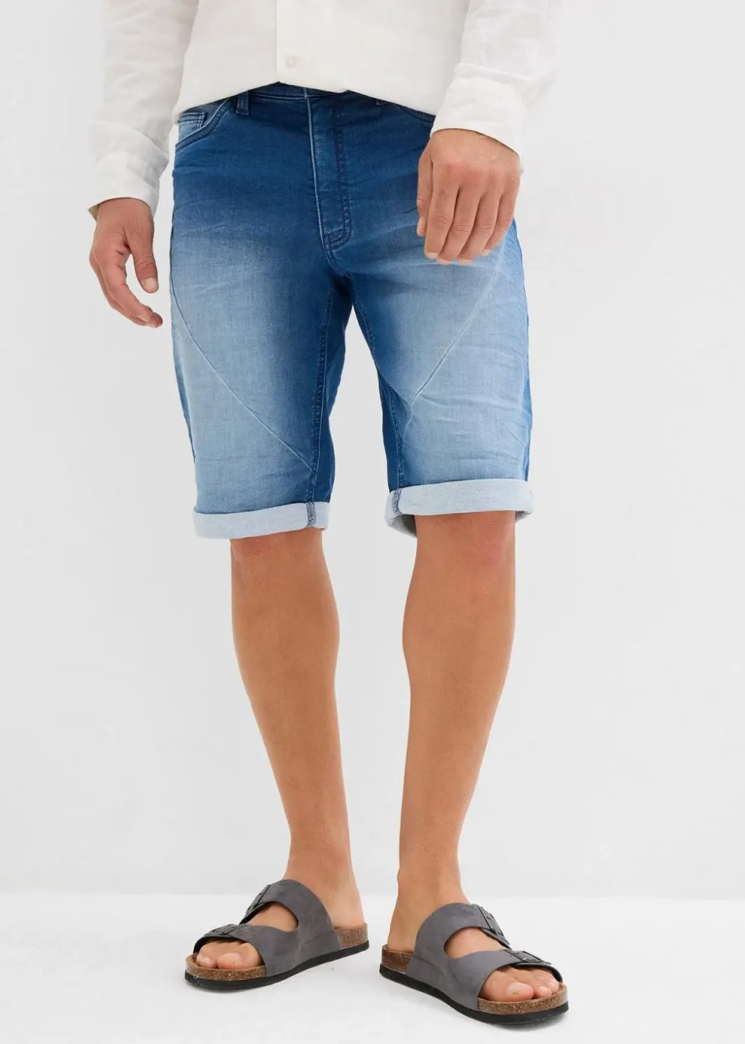 Herren bonprix Jeans|Shorts|Sweat-Jeans-Bermuda, Relaxed Fit
