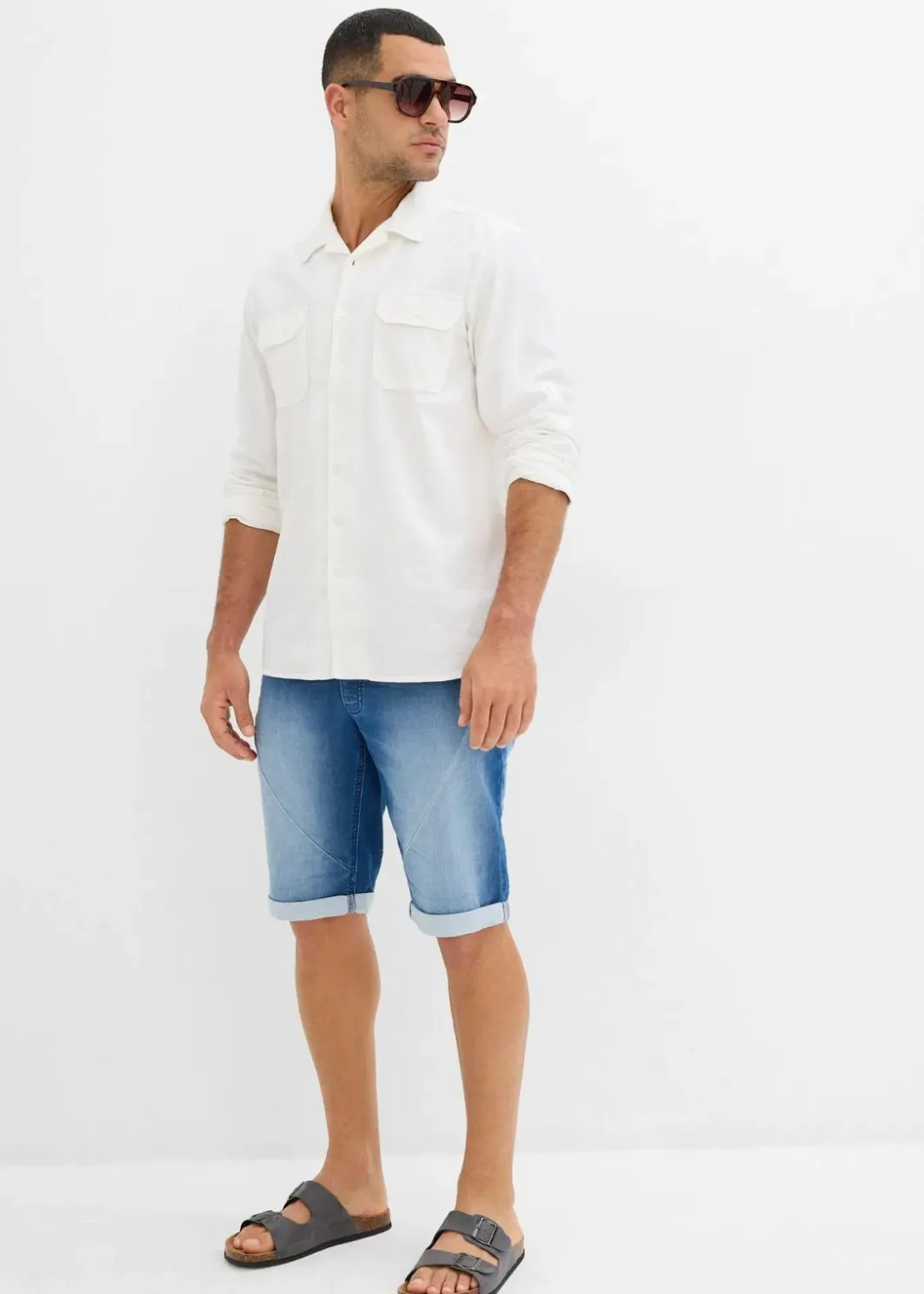 Herren bonprix Jeans|Shorts|Sweat-Jeans-Bermuda, Relaxed Fit