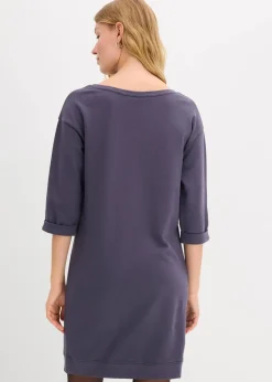 Damen bonprix Kleider|Sweat|Sweatkleid, 3/4 Arm, innen weich angerauht