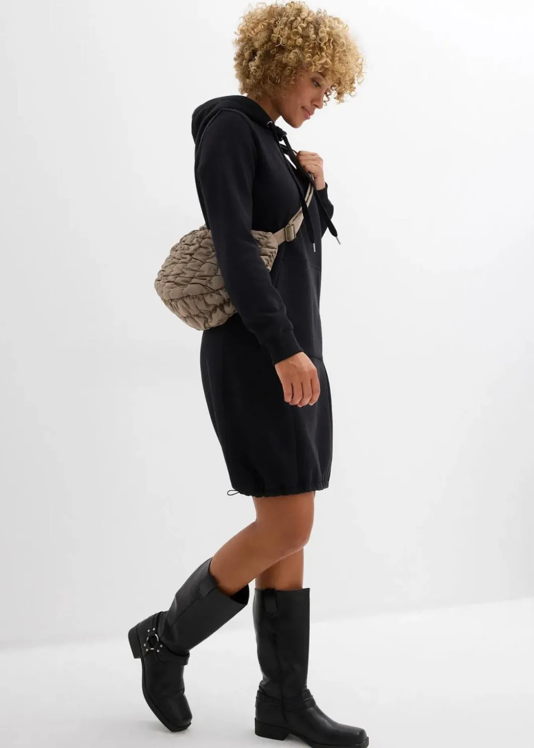 Damen bonprix Kleider|Sweat|Sweatkleid aus Baumwoll-Mix