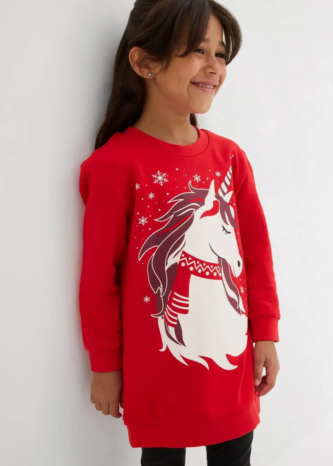 Kinder bonprix Mädchen 2-8 Jahre·Nachhaltigere Materialien|Mädchen 9-16 Jahre·Nachhaltigere Materialien|Sweatkleid aus reiner Baumwolle