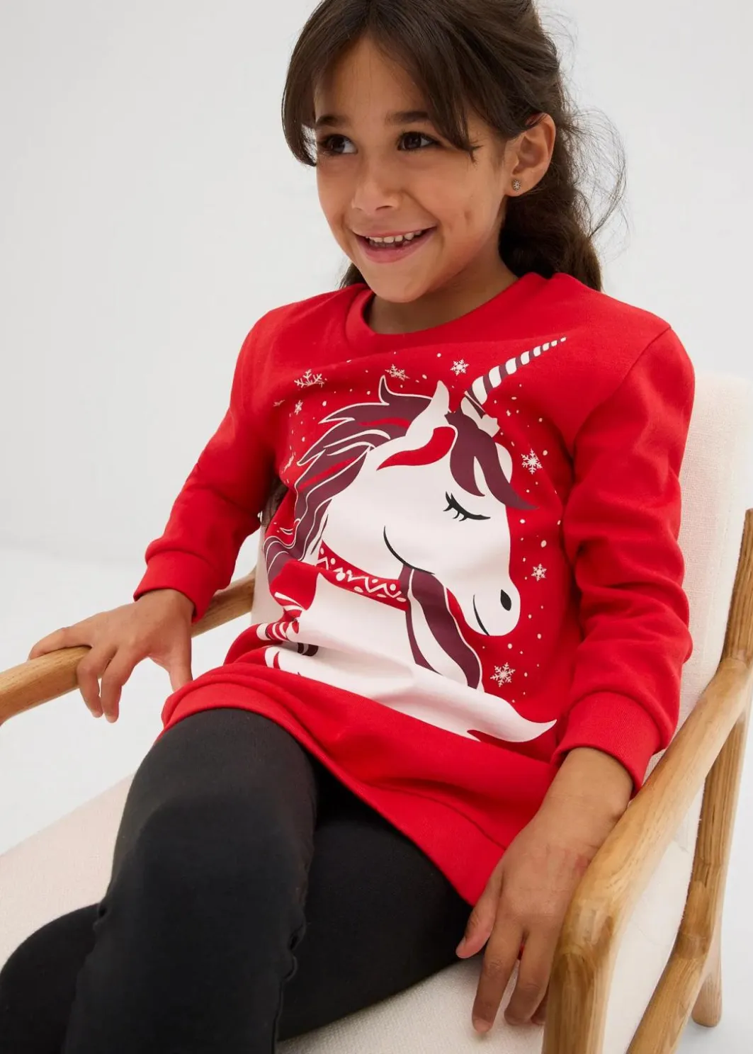 Kinder bonprix Mädchen 2-8 Jahre·Nachhaltigere Materialien|Mädchen 9-16 Jahre·Nachhaltigere Materialien|Sweatkleid aus reiner Baumwolle