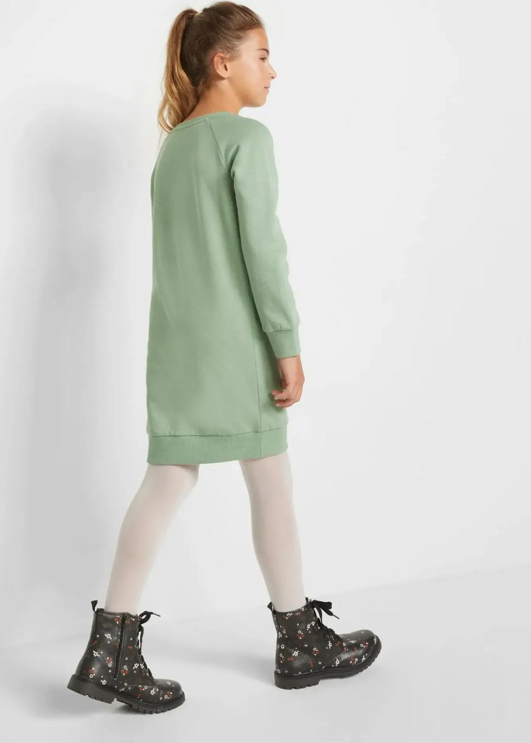 Kinder bonprix Mädchen 9-16 Jahre·Kleider & Jumpsuits|Mädchen 2-8 Jahre·Nachhaltigere Materialien|Sweatkleid aus reiner Bio-Baumwolle