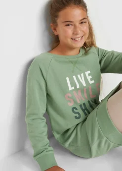 Kinder bonprix Mädchen 9-16 Jahre·Kleider & Jumpsuits|Mädchen 2-8 Jahre·Nachhaltigere Materialien|Sweatkleid aus reiner Bio-Baumwolle
