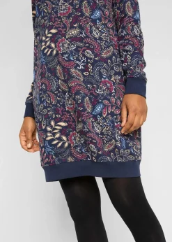 New Sweatkleid, bedruckt, langarm Damen Bekleidung·Blusen & Tuniken|Bekleidung·Pullover & Strickjacken