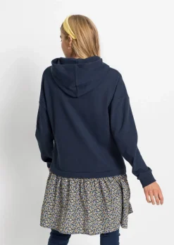 Hot Sweatkleid in 2-in-1 Optik Damen Sweat|Kleider