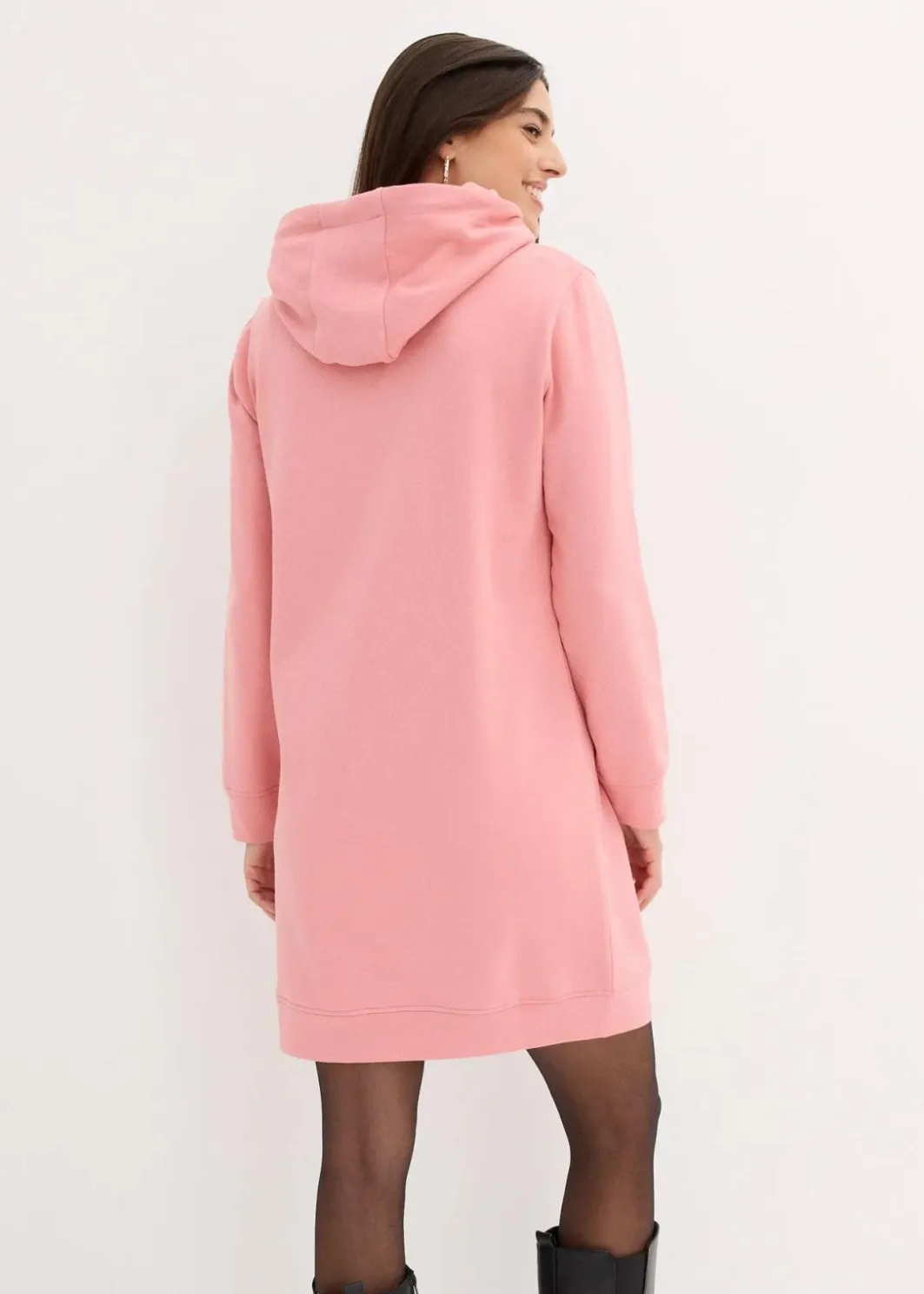Damen bonprix Kleider|Sweat|Sweatkleid mit Kapuze