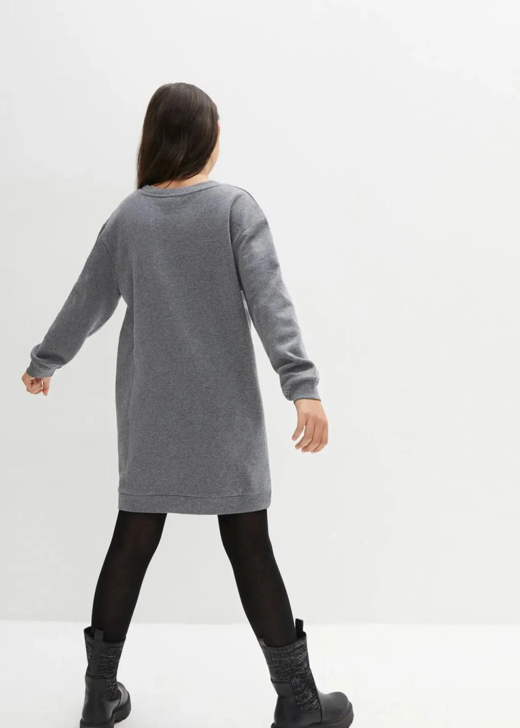Kinder bonprix Mädchen 9-16 Jahre·Kleider & Jumpsuits|Sweatkleid mit Pailletten