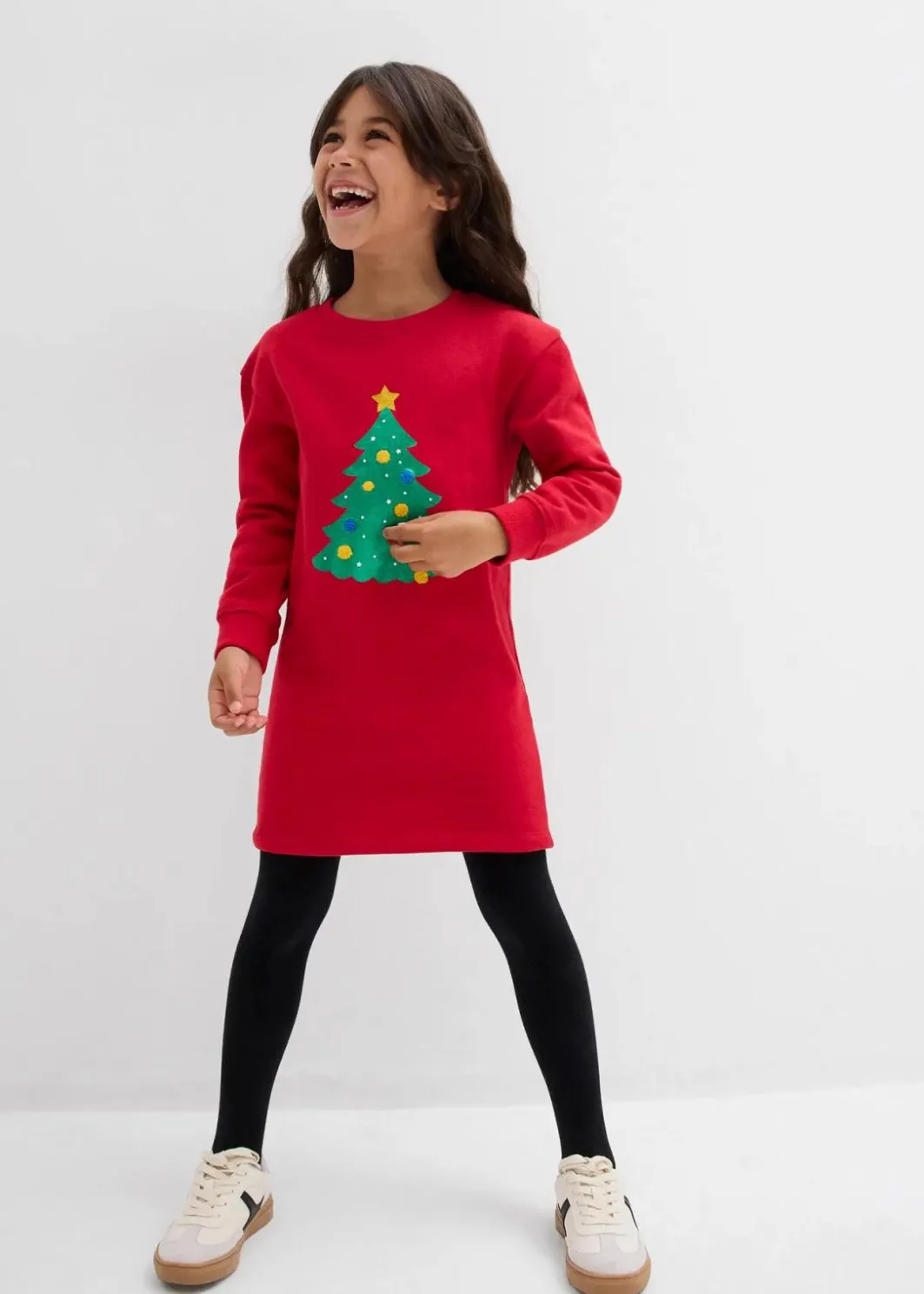 Hot Sweatkleid mit Weihnachtsmotiv Kinder Mädchen 2-8 Jahre·Nachhaltigere Materialien|Mädchen 9-16 Jahre·Nachhaltigere Materialien