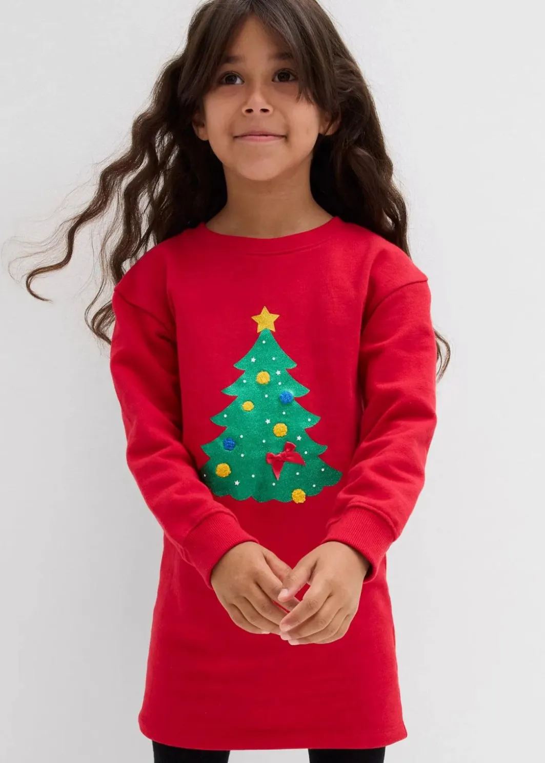 Hot Sweatkleid mit Weihnachtsmotiv Kinder Mädchen 2-8 Jahre·Nachhaltigere Materialien|Mädchen 9-16 Jahre·Nachhaltigere Materialien
