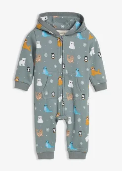 Kinder bonprix Overalls & Sets|Bio Baumwolle|Sweatoverall mit Kapuze aus reiner Bio Baumwolle
