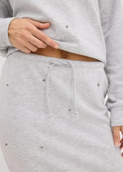 New Sweatrock mit Nieten Damen Zweiteiler & Sets|Röcke