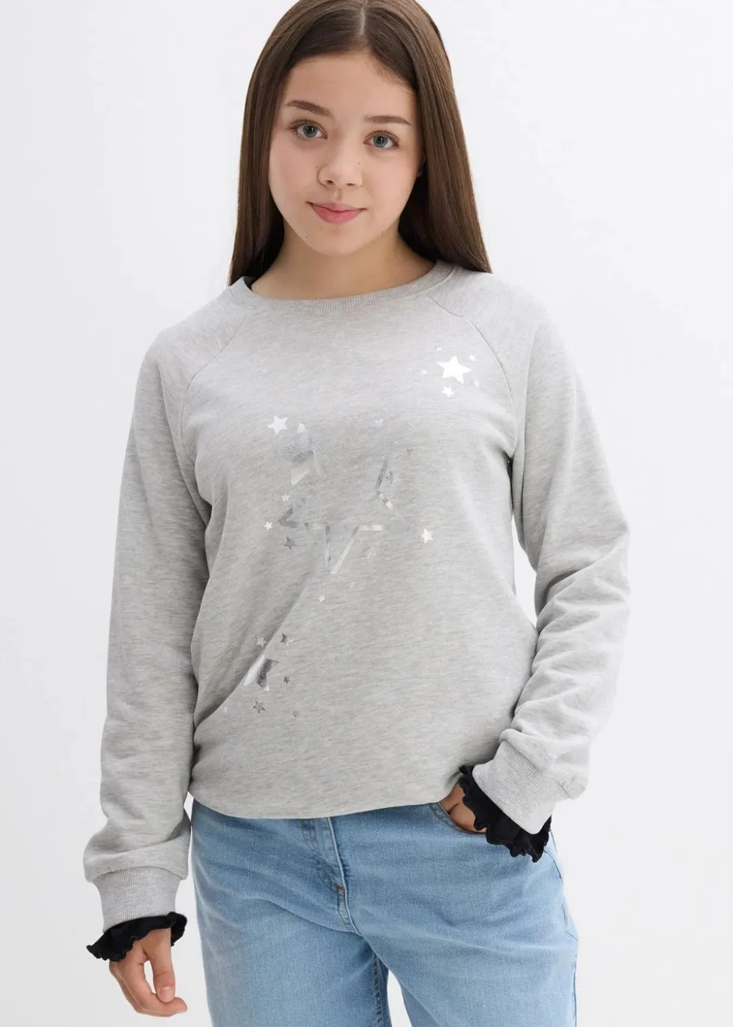 Kinder bonprix Mädchen 2-8 Jahre·Nachhaltigere Materialien|Mädchen 9-16 Jahre·Nachhaltigere Materialien|Sweatshirt aus reiner Baumwolle