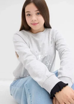 Kinder bonprix Mädchen 2-8 Jahre·Nachhaltigere Materialien|Mädchen 9-16 Jahre·Nachhaltigere Materialien|Sweatshirt aus reiner Baumwolle