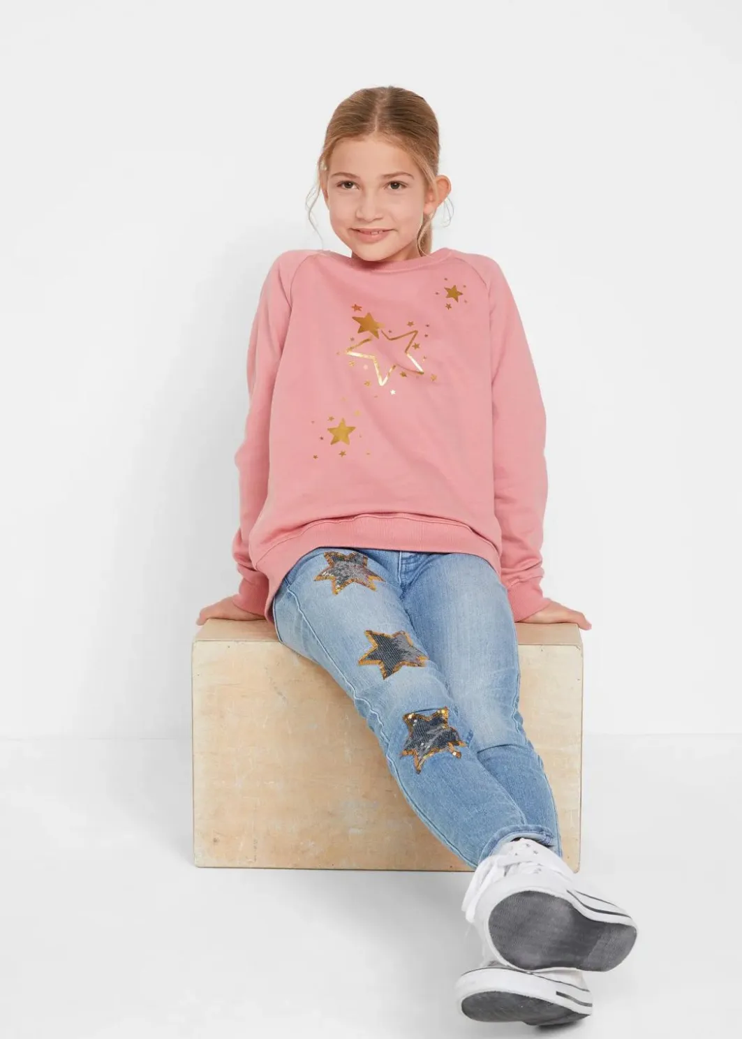 Kinder bonprix Mädchen 9-16 Jahre·Sweat & Strick|Mädchen 2-8 Jahre·Nachhaltigere Materialien|Sweatshirt aus reiner Baumwolle