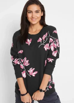 Damen bonprix Bekleidung·Blusen & Tuniken|Sweat|Sweatshirt aus reiner Baumwolle, locker geschnitten