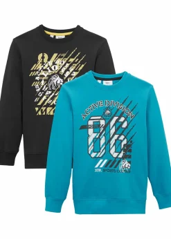 Discount Sweatshirt aus reiner Bio-Baumwolle (2er-Pack) Kinder Jungen 9-16 Jahre·Mehrfachpacks|Jungen 9-16 Jahre·Sweat & Strick