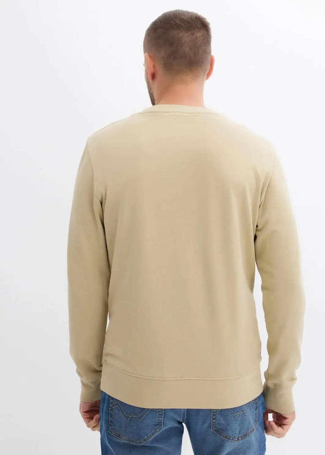 Herren bonprix Sweat|Große Größen|Sweatshirt aus reiner Bio-Baumwolle (2er Pack)