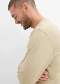 Herren bonprix Sweat|Große Größen|Sweatshirt aus reiner Bio-Baumwolle (2er Pack)