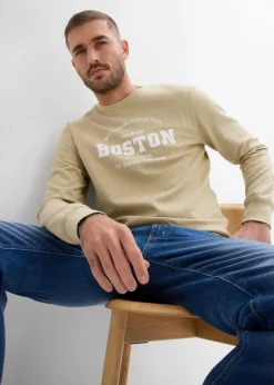 Herren bonprix Sweat|Große Größen|Sweatshirt aus reiner Bio-Baumwolle (2er Pack)