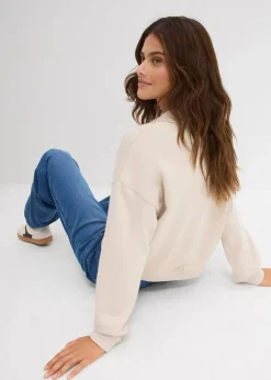 Damen bonprix Sweat|Basics|Sweatshirt aus reiner Bio-Baumwolle