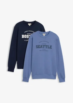Herren bonprix Große Größen|Sweat|Sweatshirt aus reiner Bio-Baumwolle (2er Pack)