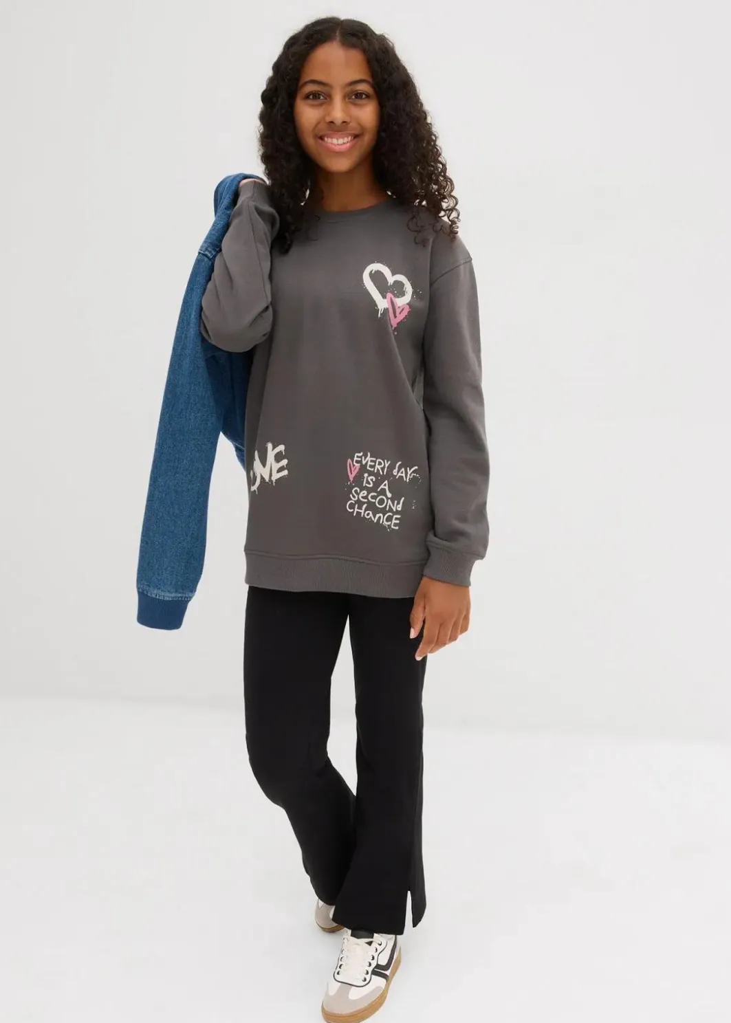 Kinder bonprix Mädchen 9-16 Jahre·Sweat & Strick|Mädchen 2-8 Jahre·Nachhaltigere Materialien|Sweatshirt aus reiner Bio-Baumwolle