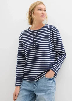 Damen bonprix Sweat|Sweatshirt aus Strukturmaterial