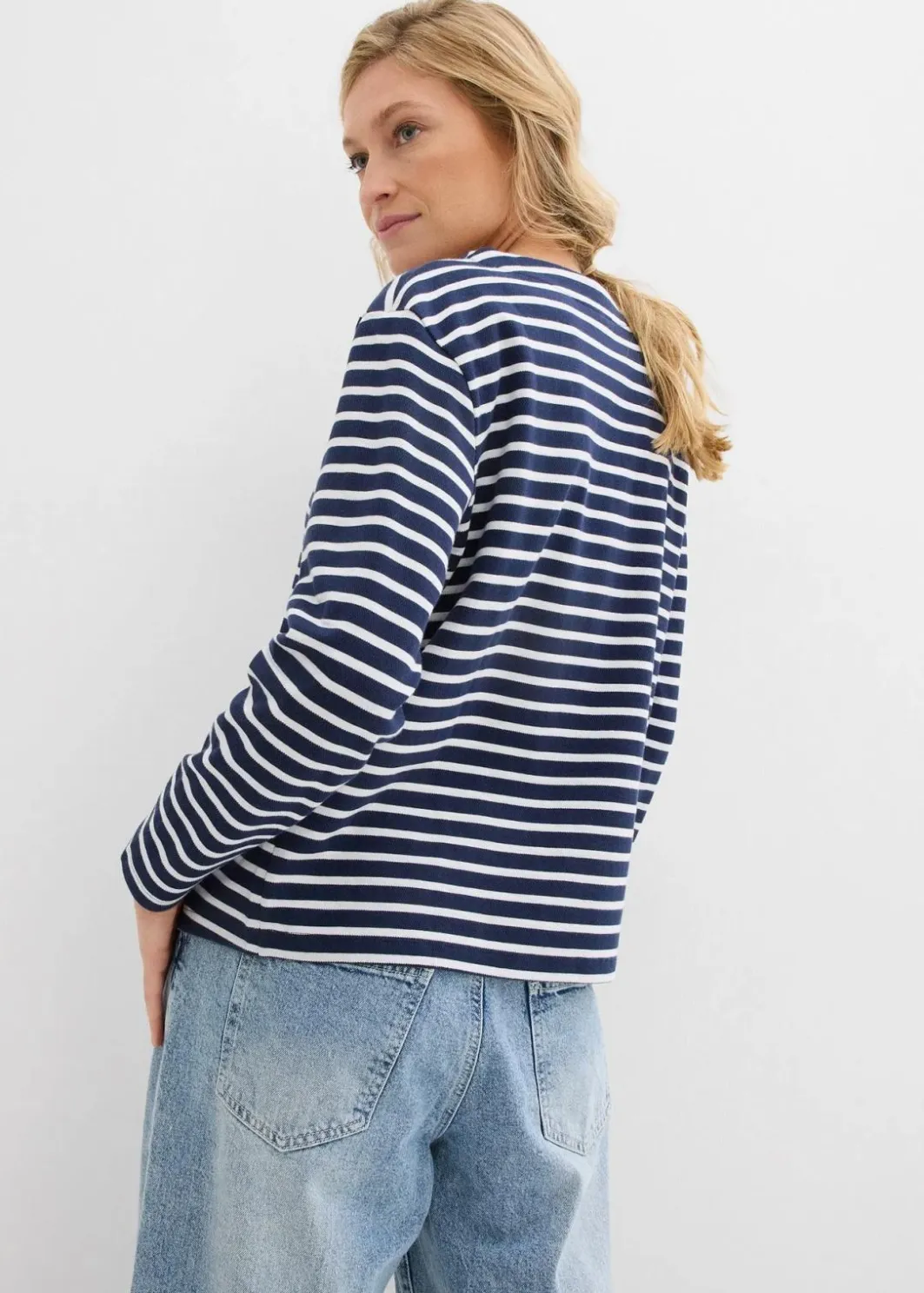 Damen bonprix Sweat|Sweatshirt aus Strukturmaterial