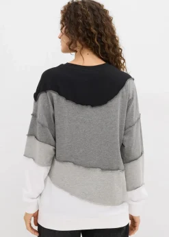 Outlet Sweatshirt aus weichem Baumwoll-Mix Damen Sweat|Nachhaltigere Materialien