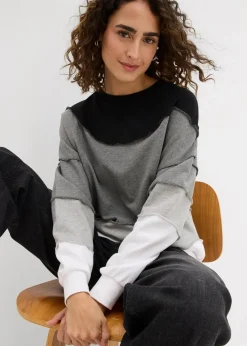 Outlet Sweatshirt aus weichem Baumwoll-Mix Damen Sweat|Nachhaltigere Materialien