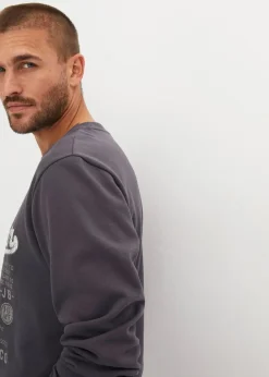 Hot Sweatshirt aus weichem Baumwoll-Mix Herren Große Größen|Sweat