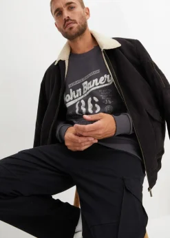 Hot Sweatshirt aus weichem Baumwoll-Mix Herren Große Größen|Sweat