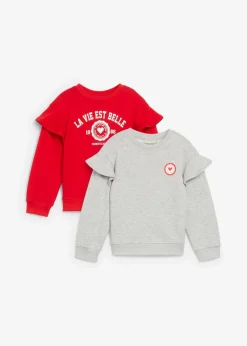 Outlet Sweatshirt aus weichem Bio-Baumwoll-Mix (2er Pack) Kinder Mädchen 2-8 Jahre·Nachhaltigere Materialien|Mädchen 9-16 Jahre·Nachhaltigere Materialien