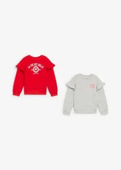 Outlet Sweatshirt aus weichem Bio-Baumwoll-Mix (2er Pack) Kinder Mädchen 2-8 Jahre·Nachhaltigere Materialien|Mädchen 9-16 Jahre·Nachhaltigere Materialien