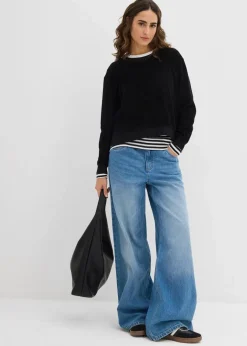 Damen bonprix Bekleidung·Röcke|Basics|Sweatshirt aus weichem Frottee