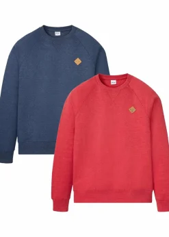 Herren bonprix Sweat|Sportbekleidung|Sweatshirt (2er Pack)
