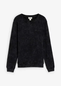 Clearance Sweatshirt in gewaschener Optik aus reiner Bio-Baumwolle Herren Große Größen|Sportbekleidung