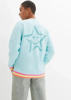 Online Sweatshirt mint bunten Bündchen Damen Bekleidung·Blusen & Tuniken|Sweat