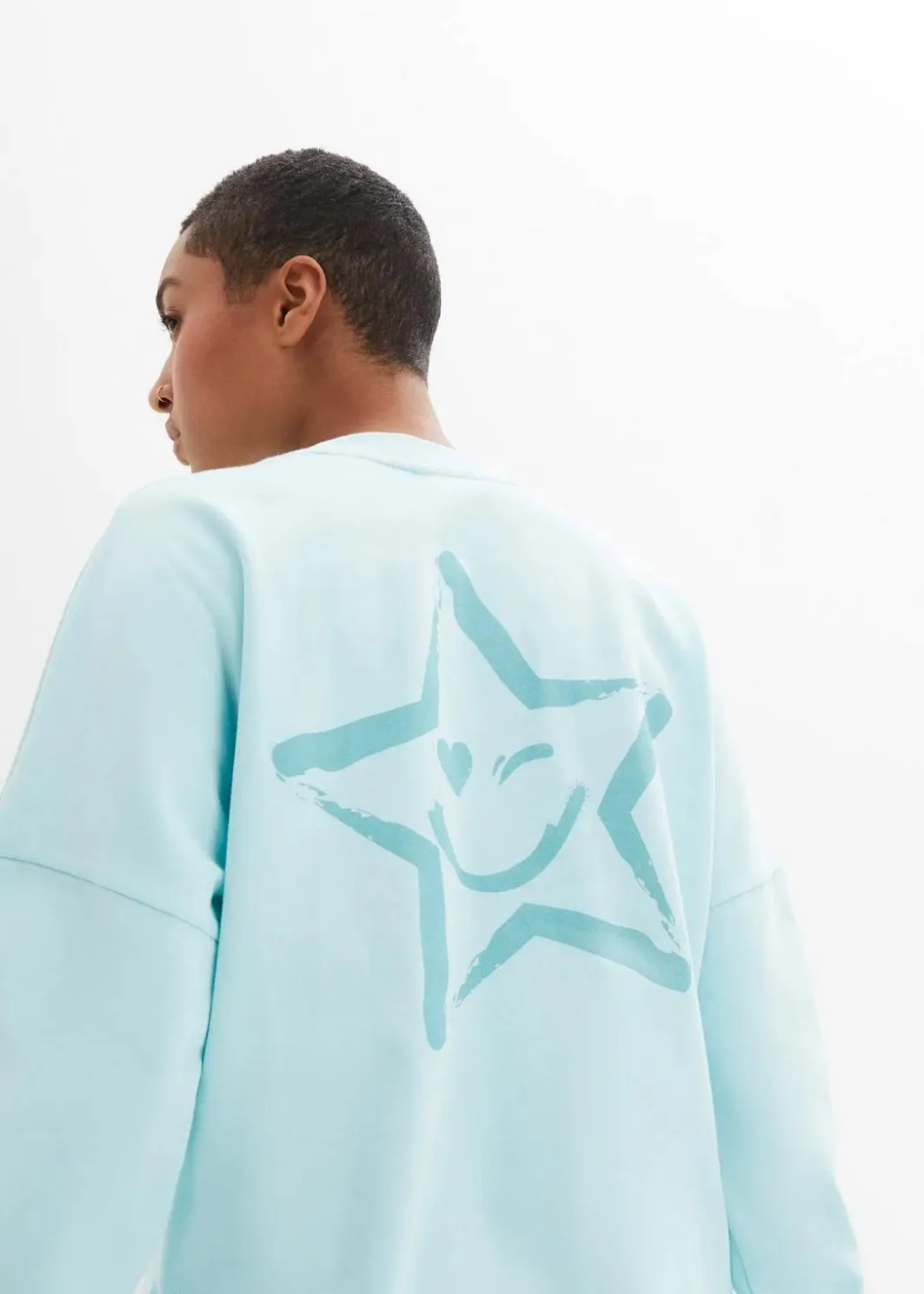 Online Sweatshirt mint bunten Bündchen Damen Bekleidung·Blusen & Tuniken|Sweat