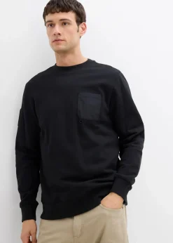 Best Sweatshirt mit Brusttasche aus Bio-Baumwolle Herren Große Größen|Sweat
